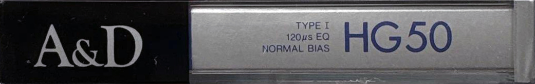 Compact Cassette A&D HG 50 Type I Normal 1988 Japan