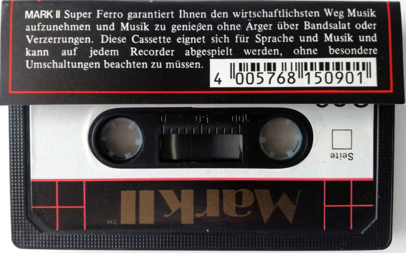 Compact Cassette Mark II Super Ferro 60 Type I Normal 1985 Germany