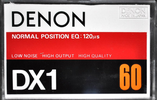 Compact Cassette Denon DX1 60 Type I Normal 1978 Japan