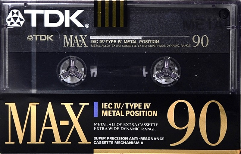 Compact Cassette TDK MA-X 90 "MA-X90SE" Type IV Metal 1990 Australia, Europe