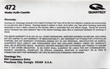 Compact Cassette Quantegy 472 90 Type II Chrome 1996 USA