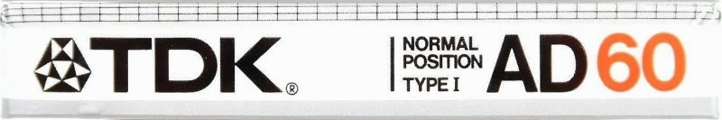 Compact Cassette TDK AD 60 Type I Normal 1984 Australia, Europe