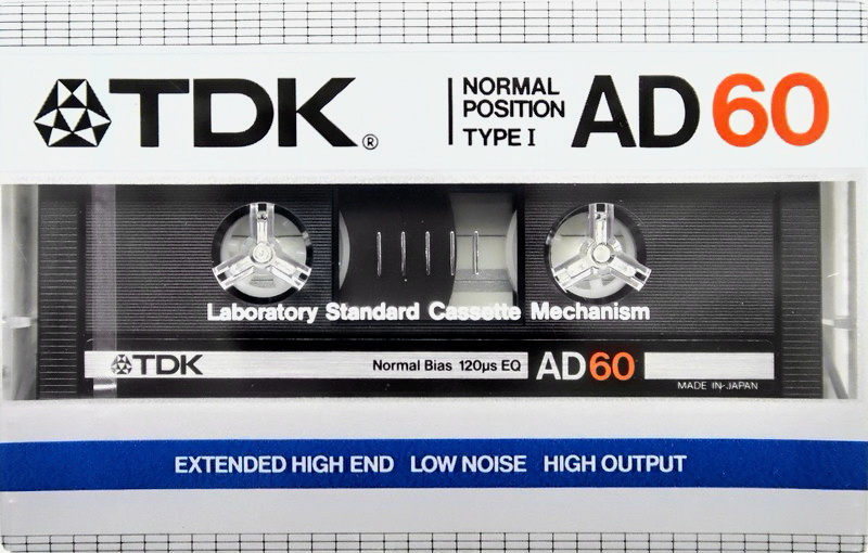Compact Cassette TDK AD 60 Type I Normal 1984 Australia, Europe
