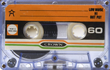 Compact Cassette Crown / Crown Radio Corporation 60 Type I Normal Hong Kong