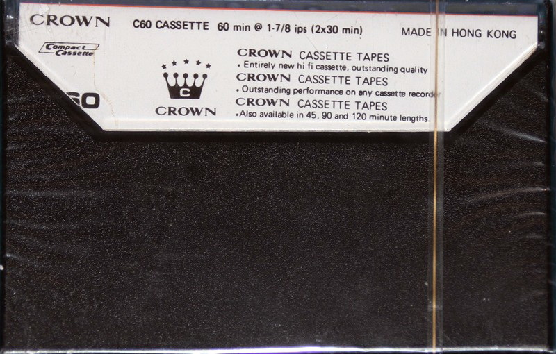 Compact Cassette Crown / Crown Radio Corporation 60 Type I Normal Hong Kong