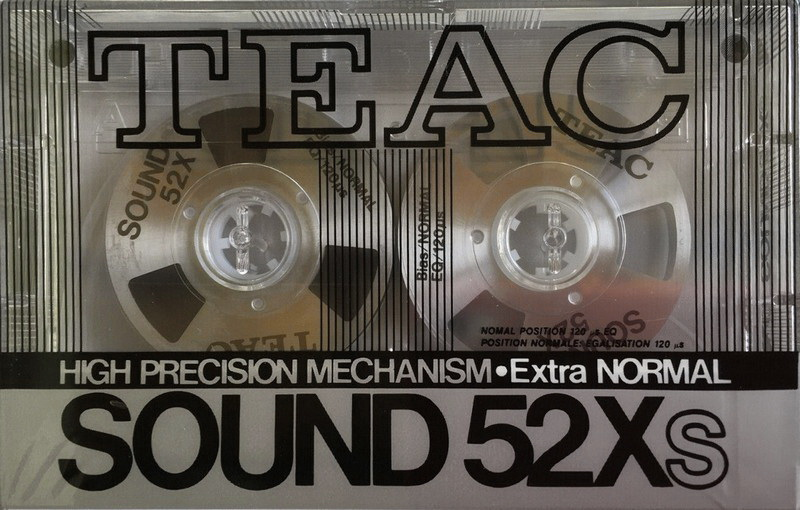 Compact Cassette Teac SOUND 52X 52 "52Xs" Type I Normal 1986 USA