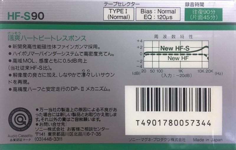 Compact Cassette: Sony  - HF-S 90