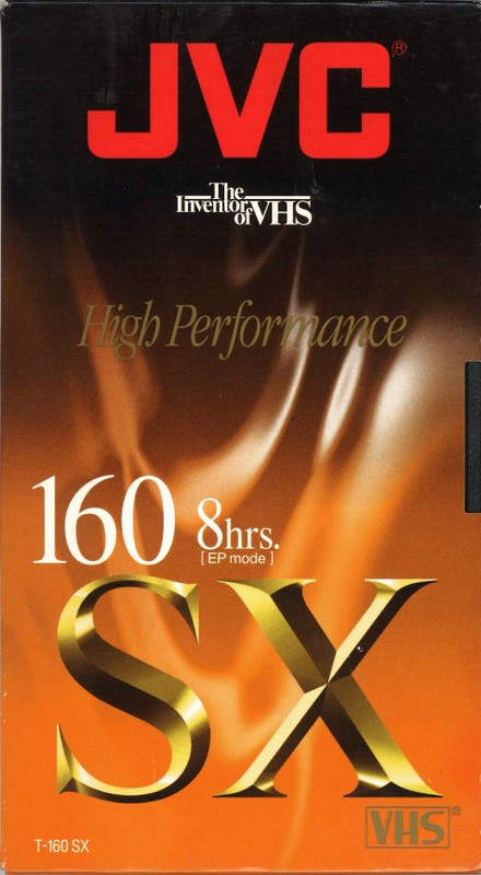 VHS, Video Home System JVC SX 160 "E-160 SXB" Type I Normal 2002 North America