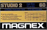 Compact Cassette Magnex Studio 2 60 Type II Chrome 1985 Europe