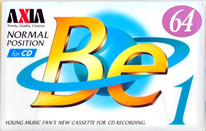 Compact Cassette AXIA Be 1 64 "BE1A 64" Type I Normal 1996 Japan