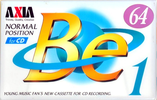 Compact Cassette AXIA Be 1 64 "BE1A 64" Type I Normal 1996 Japan