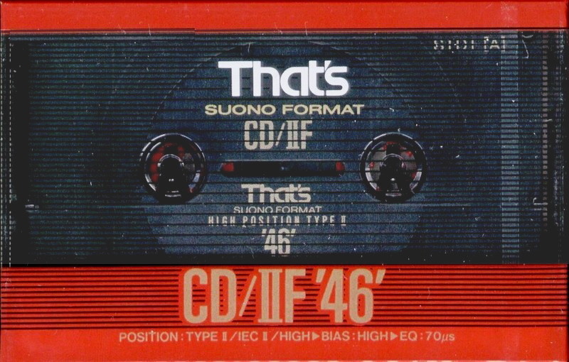Compact Cassette Thats CD-IIF 46 Type II Chrome 1991 Europe
