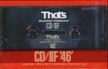Compact Cassette Thats CD-IIF 46 Type II Chrome 1991 Europe