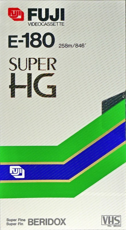 VHS, Video Home System Fuji SHG 180 Type I Normal Europe