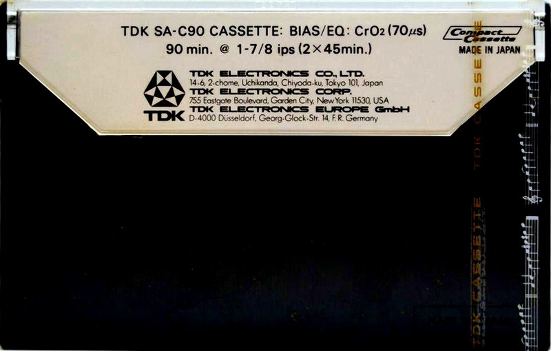 Compact Cassette: TDK  - SA 90