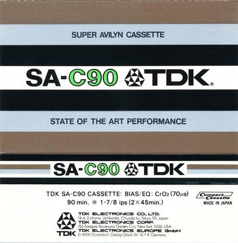 Compact Cassette: TDK  - SA 90