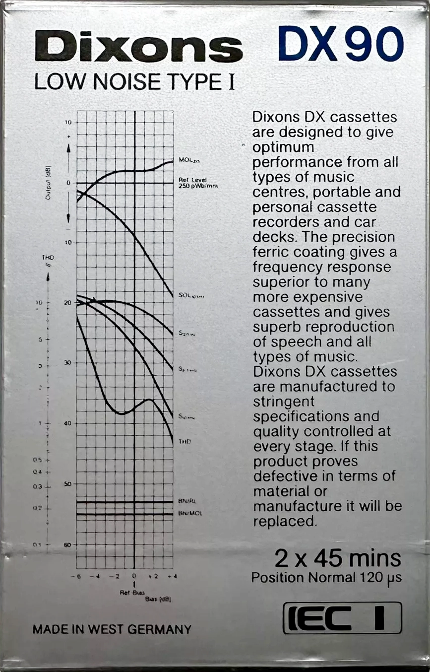 Compact Cassette: Unknown Dixons - DX 90