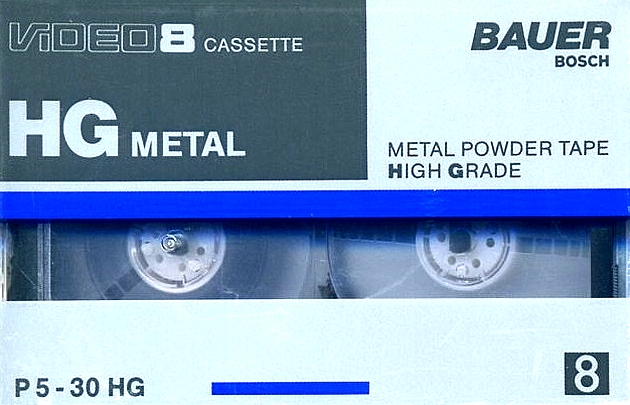 Video8, Hi8, Digital8 Bauer 30 "P5-30 HG" Type IV Metal 1989 Germany