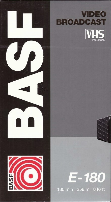 VHS, Video Home System BASF Video Broadcast 180 Type I Normal 1994 Europe