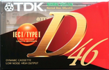 Compact Cassette TDK D 46 "D-46EA" Type I Normal 1995 Europe