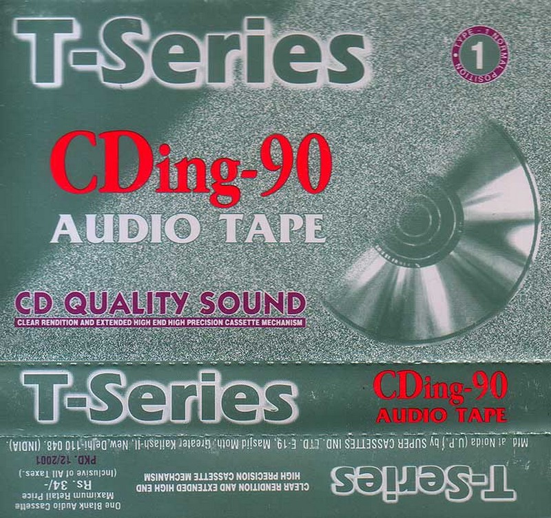 Compact Cassette T-Series CDing 90 Type I Normal 2000 India