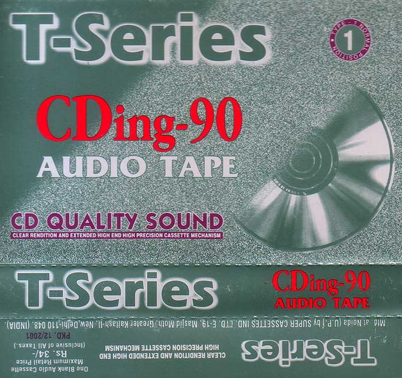 Compact Cassette T-Series 90 "CDing-90" Type I Normal India