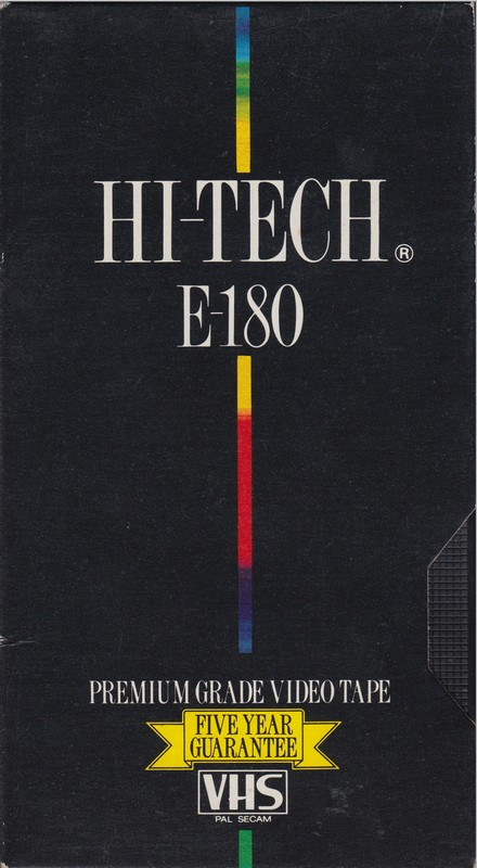 VHS, Video Home System Hi-Tech 180 Type I Normal 1980 Europe