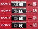 4 pack Sony SR 60 "4P5-60SR SF" Type I Normal 1991 Europe