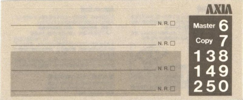 Compact Cassette AXIA PS-IIs 90 "PS-2S A 90" Type II Chrome 1990 Japan