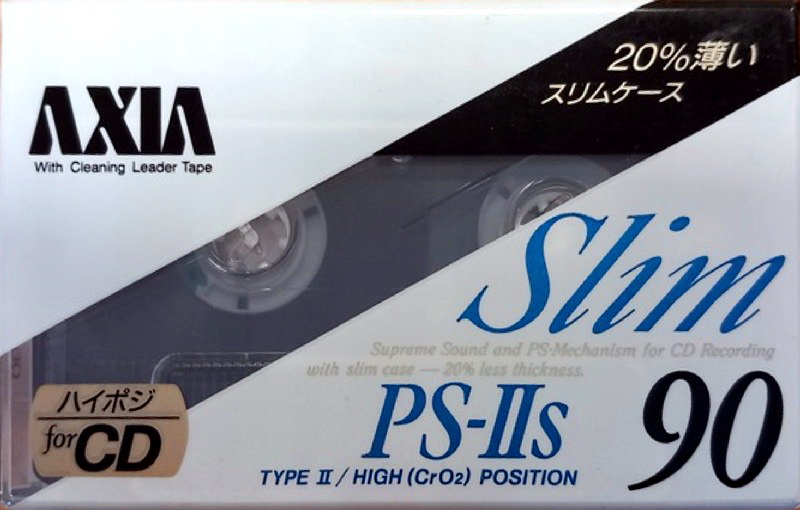 Compact Cassette AXIA PS-IIs 90 "PS-2S A 90" Type II Chrome 1990 Japan