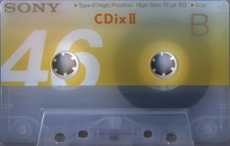 Compact Cassette Sony CDix II 46 "C46CDX2L" Type II Chrome 2001 Japan