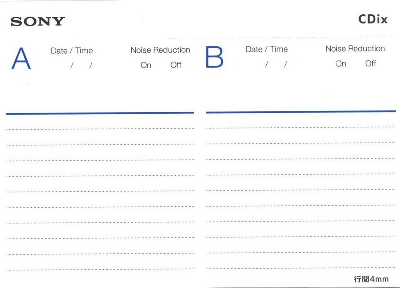 Compact Cassette Sony CDix II 46 "C46CDX2L" Type II Chrome 2001 Japan