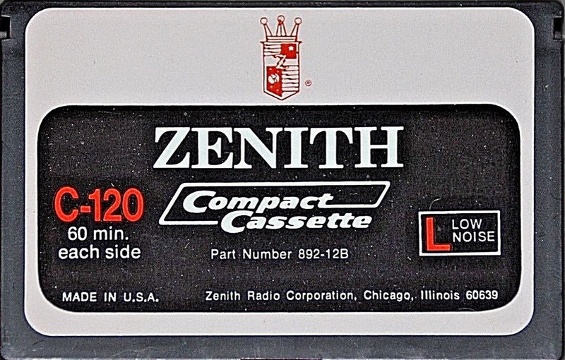Compact Cassette Zenith L 120 Type I Normal USA
