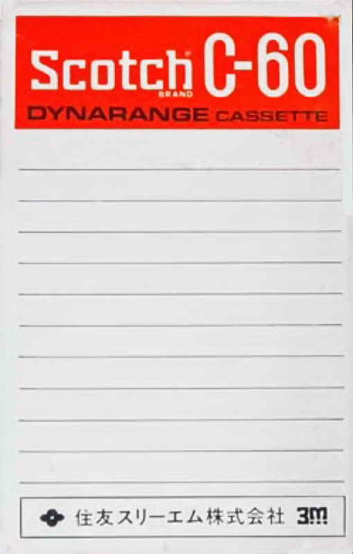 Compact Cassette Scotch Dynarange 60 Type I Normal 1971 Japan