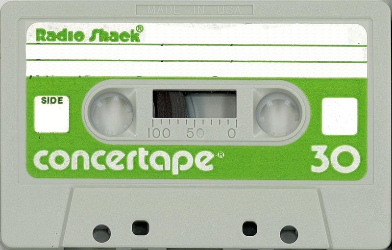 Compact Cassette Radio Shack Concertape 30 Type I Normal USA