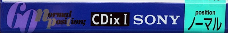 Compact Cassette Sony CDix I 60 "C-60CDX1b" Type I Normal 1994 Japan