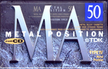 Compact Cassette TDK MA 50 "MA-50A" Type IV Metal 1993 Japan