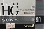 Video8, Hi8, Digital8 Sony HG 90 "P6-90HG" Type IV Metal 1991 Japan