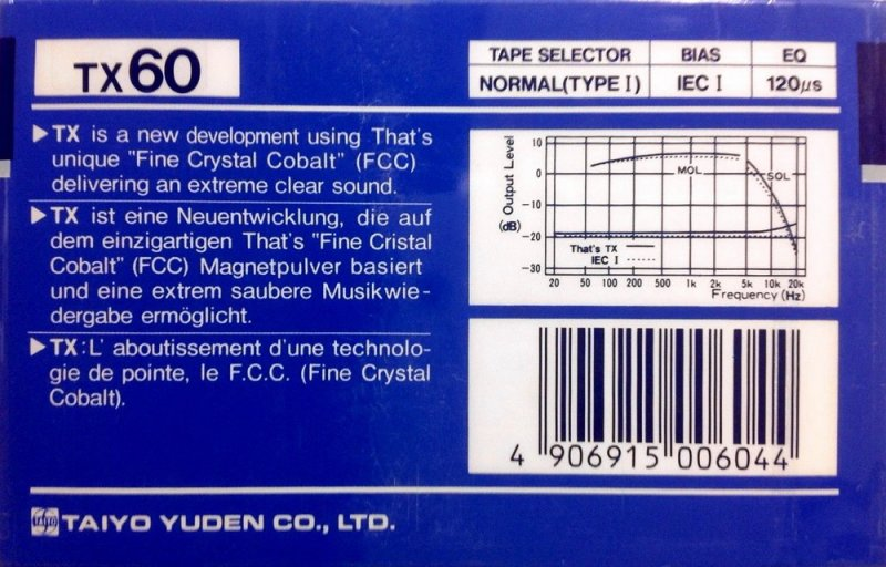 Compact Cassette: Taiyo Yuden Thats - TX 60