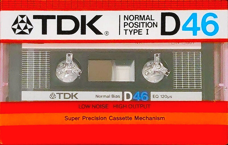 Compact Cassette TDK D 46 Type I Normal 1985 USA