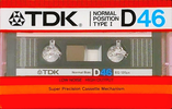 Compact Cassette TDK D 46 Type I Normal 1985 USA