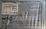 Compact Cassette Sony SHF 60 Type I Normal 1978 USA