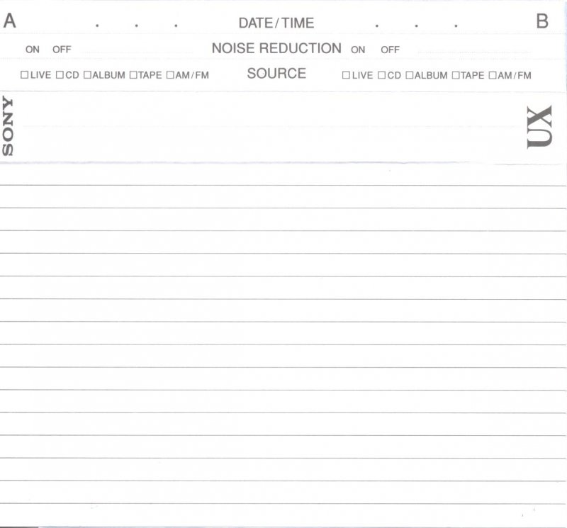 Compact Cassette: Sony  - UX 60