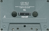 Compact Cassette Maxell CD-XL 46 "CDXL1-46" Type I Normal 1992 Japan