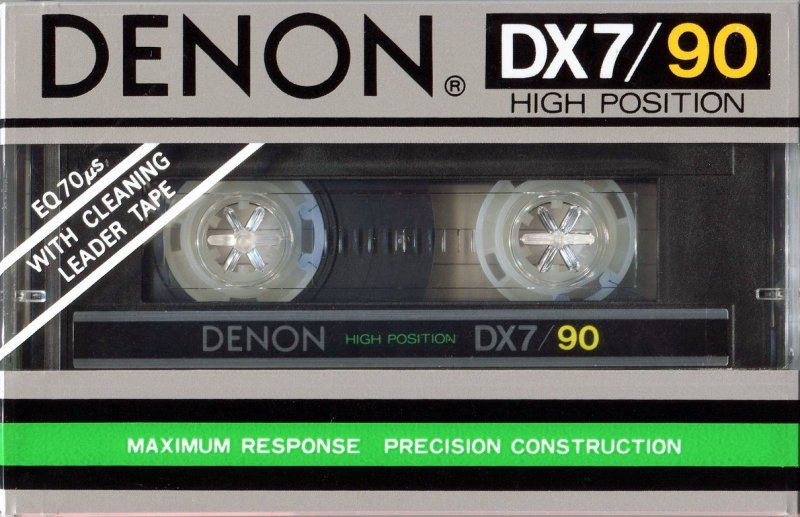 Compact Cassette Denon DX7 90 Type II Chrome 1982 Europe
