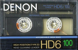 Compact Cassette Denon HD6 100 "HD6/100" Type II Chrome 1988 Europe, USA