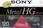 Video8, Hi8, Digital8 Sony HG 120 "P6-120HG" Type IV Metal 1992 North America