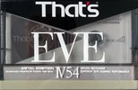 Compact Cassette Thats EVE 54 Type IV Metal 1987 Japan