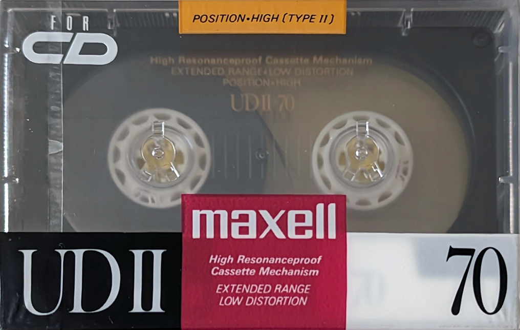 Compact Cassette Maxell UDII / UD2 70 Type II Chrome 1989 Japan