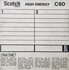 Compact Cassette Scotch High Energy 60 Type I Normal 1975 Europe
